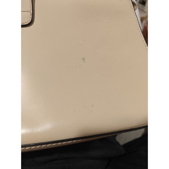 Guess Vintage Purse Handbag Tan Vegan Leather Top Handle Buckle Baguette Y2K - Picture 11 of 11